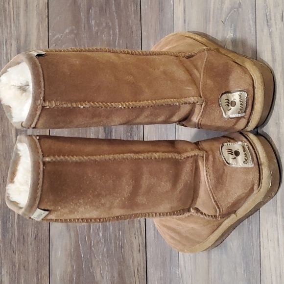 Bearpaw Womens Tall Fur Suede boots shoes sz 7 - Picture 7 of 14
